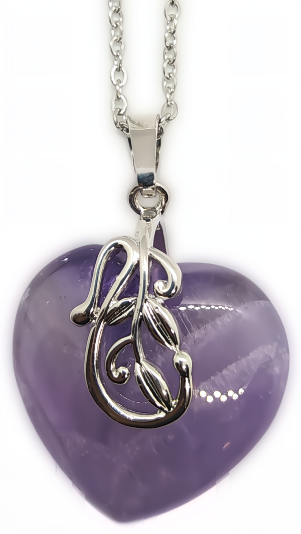 Collier Coeur Améhtiste